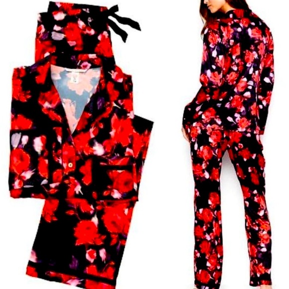 Victoria's Secret Other - COPY - Victoria’s Secret Floral Satin PJ Set EUC